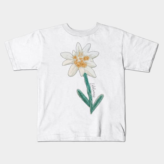 The Sound of Music Edelweiss Plant Kids T-Shirt by baranskini